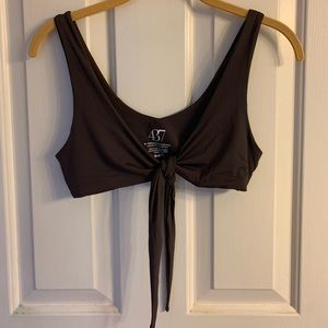 437 Swimwear, Kenzie Top, Size S, Espresso